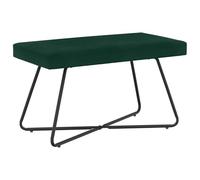 vidaXL Banc Uni Vert foncé 80 x 40 x 45 cm Velours, Banc Moderne, Assise d'intérieur Polyvalente, Style Tendance, Design Simple, Salon, Salle à Manger, Chambre