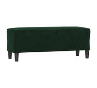 vidaXL Banc en velours 100 x 35 x 41 cm Vert foncé
