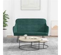 vidaXL Banc Vert foncé 110x76x80 cm Velours, siège de banc, banc d'entrée, banc de salle à manger, chaise de banc, bancs d'entrée, sièges de salon Vert G