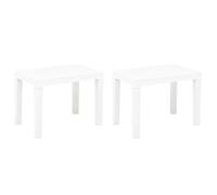 Vidaxl Bancs De Jardin 2 Pcs Blanc Plastique Blanc