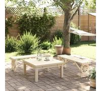 Vidaxl Bancs De Jardin 2 Pcs Bois De Sapin Massif
