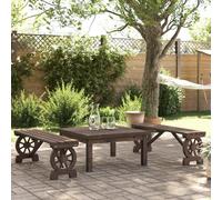 Vidaxl Bancs De Jardin 2 Pcs Bois De Sapin Massif