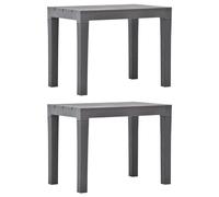 Vidaxl Bancs De Jardin 2 Pcs Moka Plastique