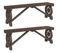 Vidaxl Bancs De Jardin 2 Pcs Bois De Sapin Massif