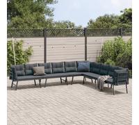 Vidaxl Bancs De Jardin Avec Coussins Lot De 4 Acier Enduit De Poudre
