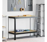 Vidaxl Bancs De Travail Noir 81 X 41 X 145 Cm Bois D'ingénierie