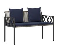 Vidaxl Bancs D'extérieur 2 -Seater 116 X 56 X 75 Cm Polyrotin