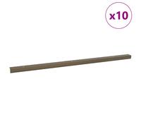 Vidaxl Bande D'escalier 10 Pcs Marron 67 Cm Aluminium