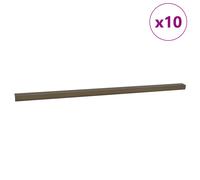 Vidaxl Bande D'escalier 10 Pcs Marron 67 Cm Aluminium