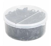 vidaXL Bandes tressées pour chevaux 500 pcs silicone noir, élastique, élastique de cheval, tresse de cheval pour crinière courte