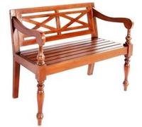 vidaXL Banc Batavia Marron Foncé Patio Banquette Jardin Bois d'Acajou Massif