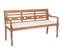 vidaXL Bank Batavia met kussens 150 cm teakhout43058 G