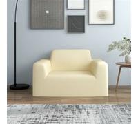 vidaXL Housse extensible de canapé Crème Jersey de polyester 332944