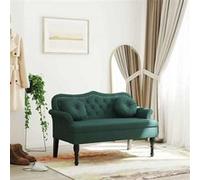 vidaXL Banc avec coussins 120,5x65x75 cm velours vert foncé