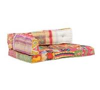 vidaXL Bankkussen pallet stof patchwork meerkleurig287722 Multicolore G
