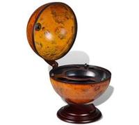vidaXL Support de vin Bar globe avec scole Bois d'Eucalyptus