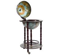 Vidaxl Bar Sous Forme De Globe Bois D'eucalyptus Bleu Bleu