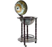 Vidaxl Bar Sous Forme De Globe Bois D'eucalyptus Bleu Bleu
