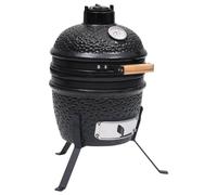 vidaXL Barbecue à fumoir Kamado 2-en-1 Céramique 56 cm Noir 316093