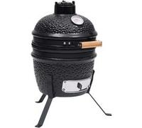 Barbecue à fumoir Kamado 2-en-1 Céramique 56 cm Noir