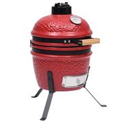 Kamado barbecue 2-in-1 56 cm keramiek rood316095