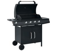 Vidaxl Barbecue à gaz 4+1 zone de cuisson acier noir