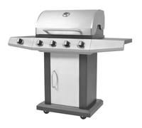 Vidaxl Barbecue / Gril À Gaz 5 Brûleurs Noir Et Argenté