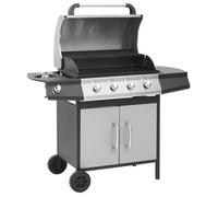 vidaXL Barbecue à gaz 4+1 zones cuisson Noir et argenté Acier et inox 310107