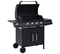 vidaXL Barbecue à gaz 4+1 zones de cuisson Noir Acier