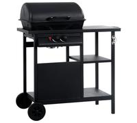vidaXL Barbecue à Gaz avec Tablette à 3 Couches Grille d'Extérieur Grille de Cuisson Barbecue d'Extérieur Cour Jardin Fête en Plein Air Durable Noir