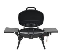 vidaXL Barbecue à gaz portatif 44276, 2 zones de cuisson, Noir
