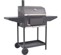 vidaXL Barbecue au charbon de bois avec étagère inférieure Noir Noir G