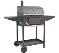 vidaXL Barbecue au charbon de bois avec étagère inférieure Noir Noir G