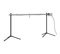 vidaXL Barbecue automatique inoxydable avec moteur 150x46,5x82,5 cm – charbon et électrique