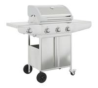 vidaXL Barbecue gril à gaz – 4 brûleurs – Acier inoxydable argenté
