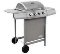 vidaXL Barbecue Gril à Gaz avec 4 Brûleurs Gril d'Extérieur Grille de Cuisson Barbecue de Jardin Barbecue d'Extérieur Barbecue de Terrasse Argenté