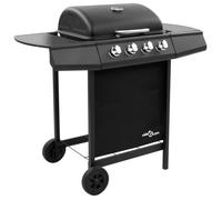 vidaXL Barbecue gril à gaz avec 4 brûleurs Noir