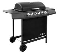 vidaXL Barbecue Gril à Gaz avec 6 Brûleurs Gril d'Extérieur Grille de Cuisson Barbecue de Jardin Barbecue d'Extérieur 48551 Noir G