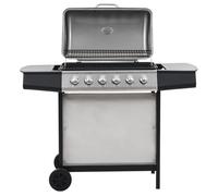 vidaXL Barbecue Grille au Gaz 6 Zones de Cuisson Inox Argenté Terrasse Jardin 44286