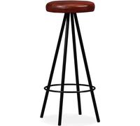 Tabourets de bar - VIDAXL - Cuir véritable - Marron - Lot de 4