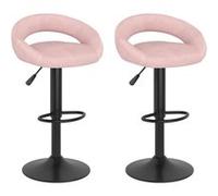 Barkrukken 2 st fluweel roze333274