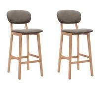 Lot de 2 Tabourets de Bar Chaises Bistrot Pub Cuisine Salon Vert Tissu vidaXL
