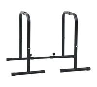 vidaXL Barre de dips réglable – Noir, acier peint par poudre – 96–116 cm