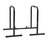 vidaXL Barre de Dips Noir 116 x 66 x 74.5 cm Acier Peint par Poudre, Salle de Sport chez soi, Barre à dips Moderne, équipement Ajustable et Solide, Outil de Fitness Essentiel