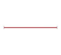 Barre de retournement 125 cm Acier Rouge