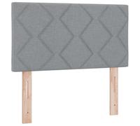 vidaXL Barre de lit Style Blocs de Diamants Gris Clair 80cm, Tissu Mural Doux et rembourré, décor Moderne pour ta Chambre, Un Accessoire élégant pour tes têtes de lit en Polyester.
