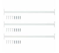 vidaXL Barre de sécurité de fenêtre réglable 3 pc 710-1200 mm Acier