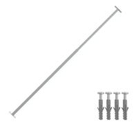 vidaXL Barre de Sécurité Réglable pour Fenêtre, Argent, 710-1200 mm, Acier, Grille Carrée, Barrière de Sécurité pour Maison, Bureau, Garage ou Abri, Protection Enfants, Convient pour 3 Fenêtres