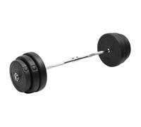 Barre d haltères ondulée avec plaques 90 kg