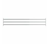 vidaXL Barres de sécurité pour fenêtres 3 pièces réglables 710–1200 mm acier argent